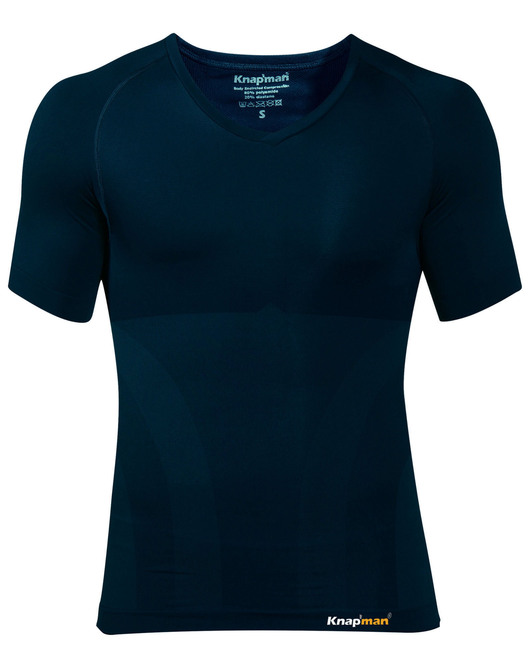 Knapman UltraThin Men's Compression Shirt V-Neck navy blue