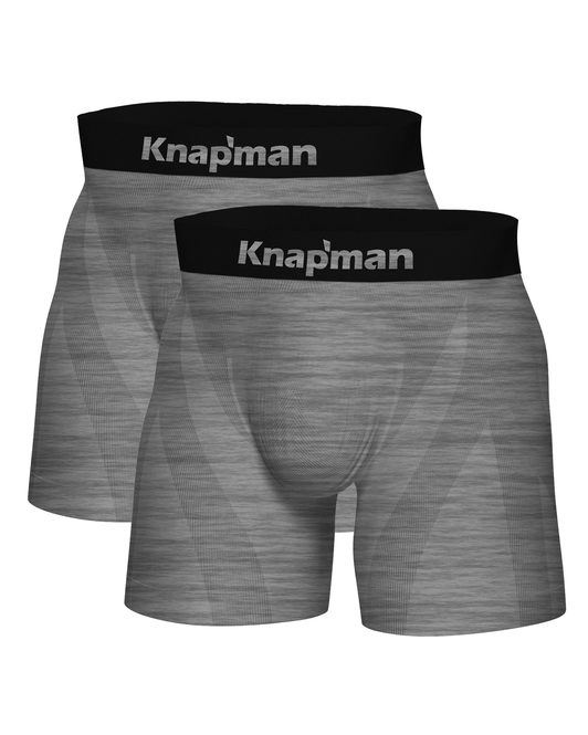 Knapman Ultimate Comfort Boxershort 3.0 Grey Melange | Twopack